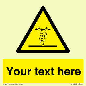 Custom warning geyser water jet